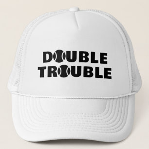 DUBBLA TROUBLE tennis trucket hat for team Players Keps