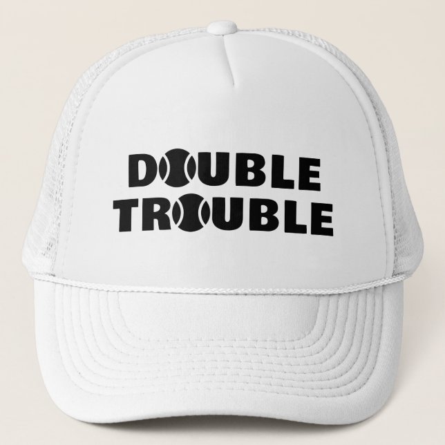 DUBBLA TROUBLE tennis trucket hat for team Players Keps (Framsida)