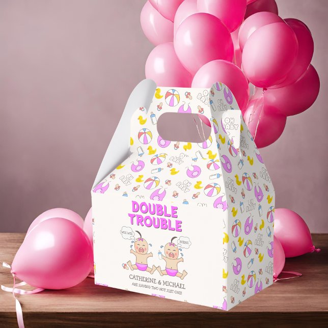 Dubbla Trouble Twin Girls Baby Shower Presentaskar (Skapare uppladdad)