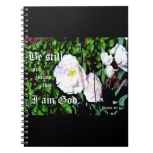 Dubbla Tulips Psalm 46:10 Anteckningsbok