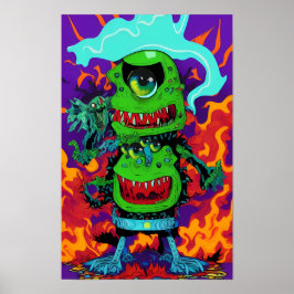 Dubbla upp på monstruktion - Ken Gage Art Poster