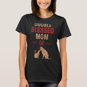 Dubbla välsignad Mamma bara en Mamma som Kärlek he T Shirt