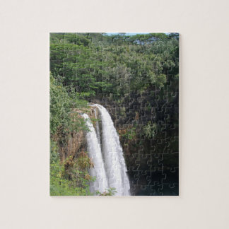 Dubbla vattenfall, Wailua Falls Kauai Hawaii Pussel