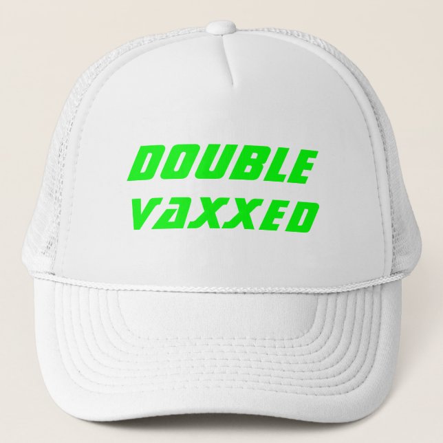 Dubbla Vaxxed Vaccinerad covid intensiv grönt cool Keps (Framsida)