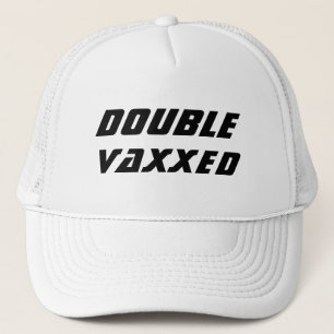 Dubbla Vaxxed Vaccinerad, svartvit, coola Keps