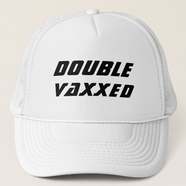Dubbla Vaxxed Vaccinerad, svartvit, coola Keps (Framsida)
