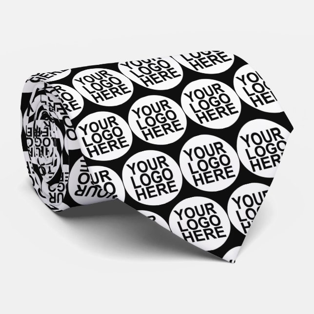 Dubbla vid sidan | Anpassningsbar Logotyp Neck Tie Slips (Rullad)