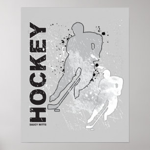 Dubbla Vision Hockey Player (handjur) Poster