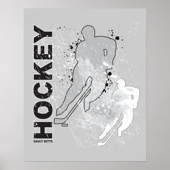 Dubbla Vision Hockey Player (handjur) Poster (Framsidan)