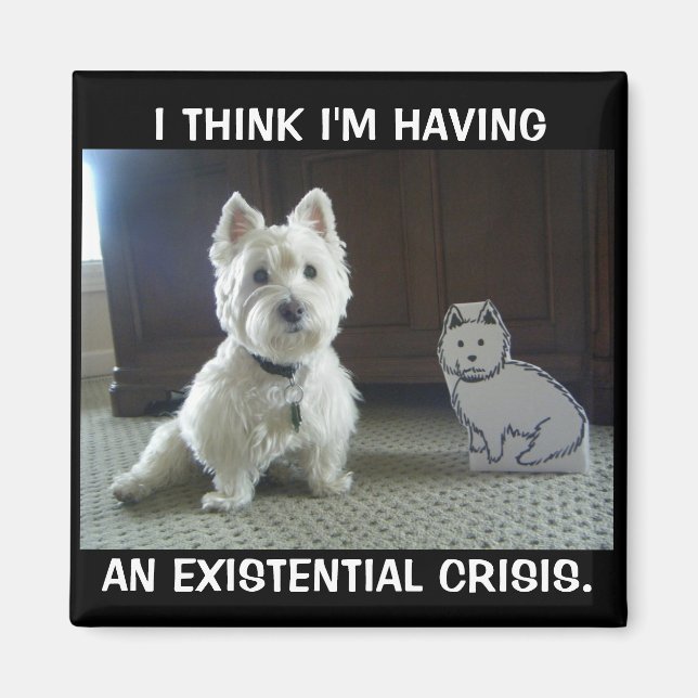 Dubbla Westies-fotomagnet Magnet (Framsidan)