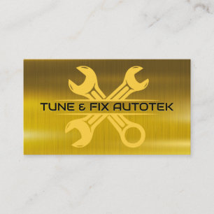 Dubbla Wrench Metallisk Guld Automatiska tjäns Visitkort