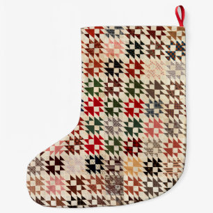 Dubbla X quilt Stor Julstrumpa