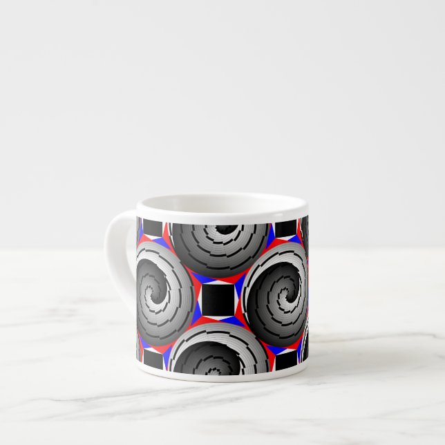 Dubbla Yin Yang Spiral av Kenneth Yoncich Espressomugg (Framsida vänster)