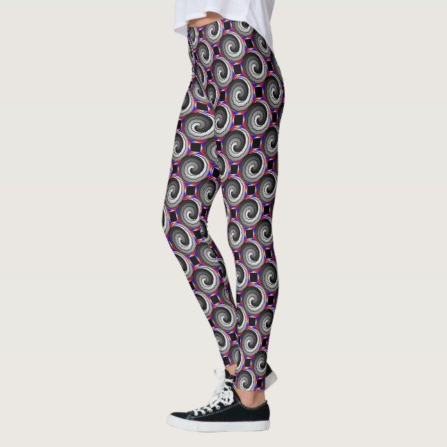 Dubbla Yin Yang Spiral av Kenneth Yoncich Leggings (Vänster)
