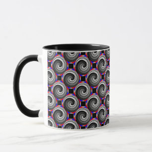 Dubbla Yin Yang Spiral av Kenneth Yoncich Mugg
