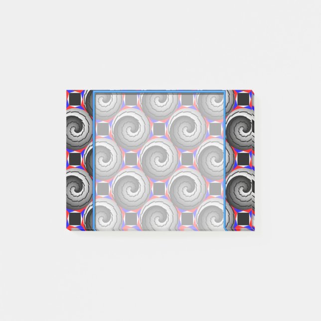 Dubbla Yin Yang Spiral av Kenneth Yoncich Post-it Block (Framsida)