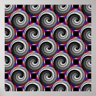 Dubbla Yin Yang Spiral av Kenneth Yoncich Poster