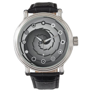 Dubbla Yin Yang Spiral (Binary) av Kenneth Yoncich Armbandsur