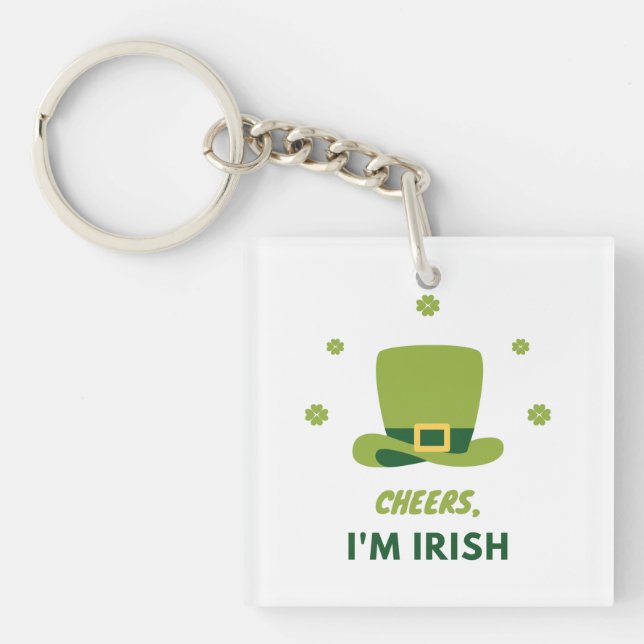 dubblan CHEERS I M IRISH SIDED ACRYLIC KEYCHAIN (Framsidan)