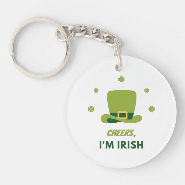 dubblan CHEERS I M IRISH SIDED ACRYLIC KEYCHAIN (Framsidan)