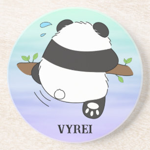 Dubblan Cute Klipp ut Panda, sida fram Underlägg