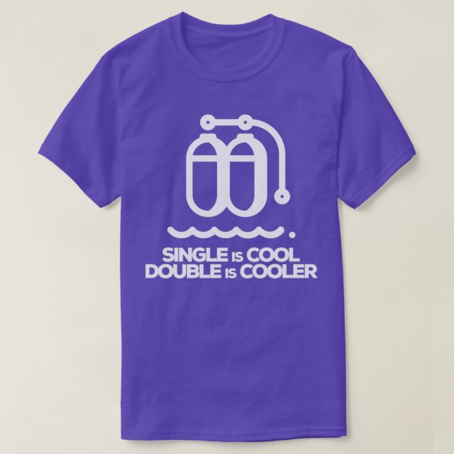 Dubblan En är Coola är kylare T Shirt (Design framsida)