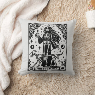 Dubblan hund för Mamma Tarot-tema sida vid sida Kudde