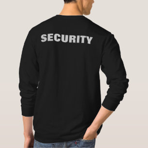 Dubblan manar Black and White Security vid utskrif T Shirt