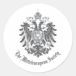 Dubblan Mitteleuropean Society ledde örn Runt Klistermärke