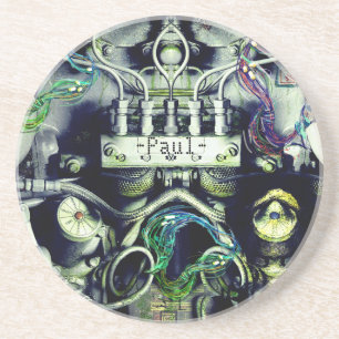 Dubblan Rusty and Mossy Engine Sided Dieselpunk Underlägg