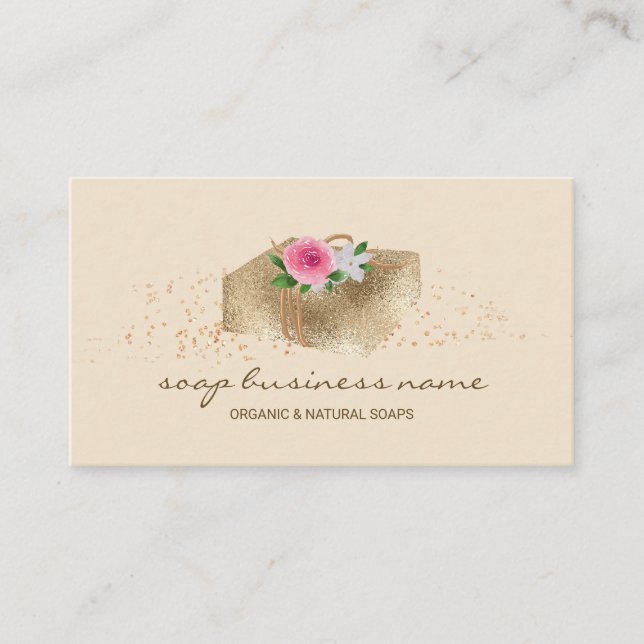 Dubblan Soap Flower Gnistra Side Visitkort (Framsida)