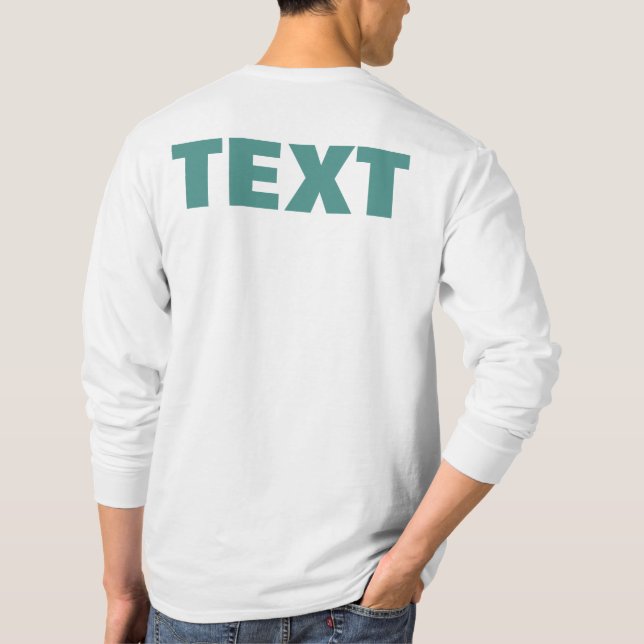 Dubblan Text eller Namn Manar Sida Print T Shirt (Baksida)