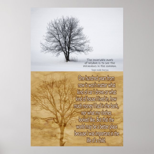 Dubblan Träd Poster tankearbete (Framsidan)