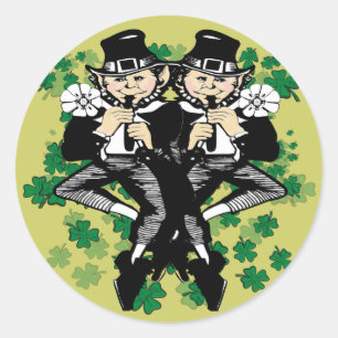 Dubblan Tur Leprechaun Runt Klistermärke