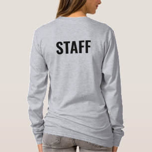 Dubblan Womens Långärmad Sida vid personalmedlemme T Shirt