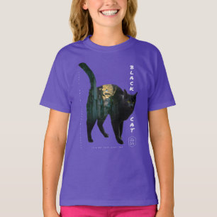 Dubblans exponeringseffekt - svart katt t shirt