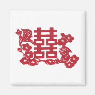 Dubblans lycka Fåglar Magnet