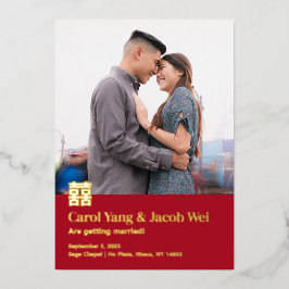 Dubblans lyckofolie bröllop spara datum