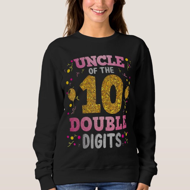 Dubblans morbror, 10:e födelsedag t shirt (Framsida)