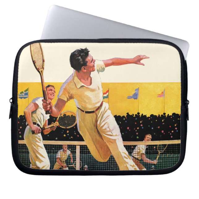 Dubblatennismatch Laptop Sleeve (Framsidan)