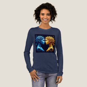 Dubble konstnärlig porträtt av kompletterande meka t shirt