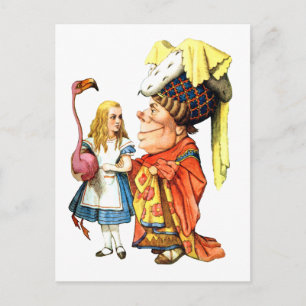 DUBBLERNA LÄRAR ALICE FLAMINGO CROQUET VYKORT
