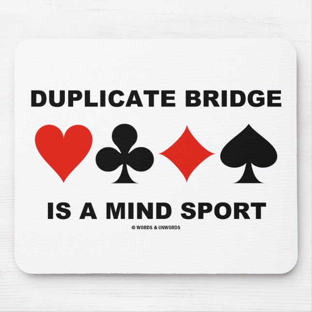 Dubblett Bridge är en vara besväradsport Musmatta (Framsidan)