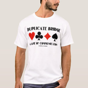Dubblett överbryggar en lek av kommunikationen t shirt