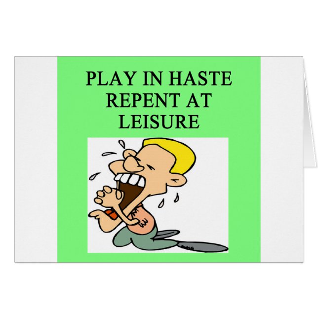 dubblett överbryggar och spelar spelareskämt hälsningskort (Framsidan Horizontal)