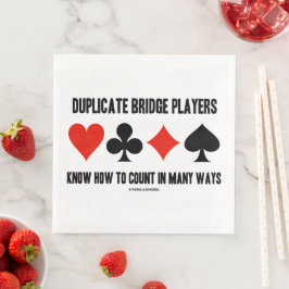 Dubbletter av Bridge-spelare räknas på många sätt Pappersservett