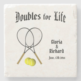 Dubblor för Life Tennis Bröllop Underlägg