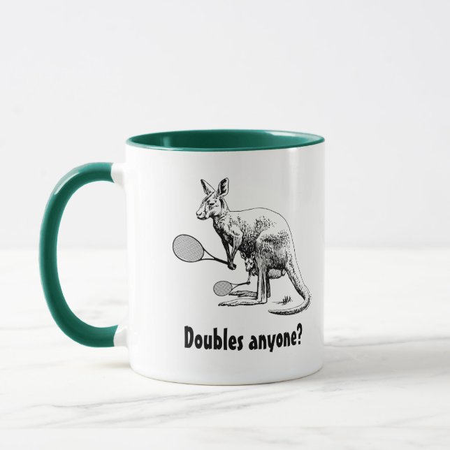 Dubblor nån? Kangaroo Tennis Mugg (Vänster)