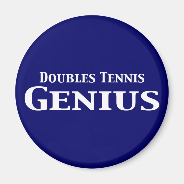 Dubblor Tennis Genius Gifts Magnet (Framsidan)