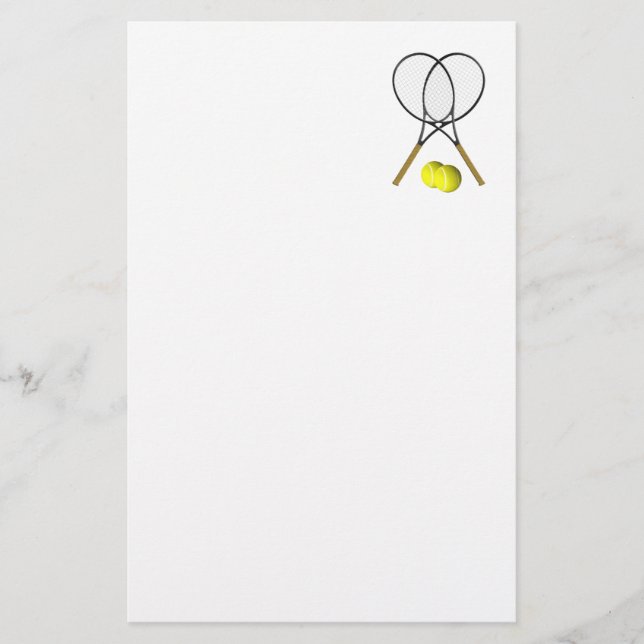 Dubblor Tennis Sport Theme Brevpapper (Framsida)